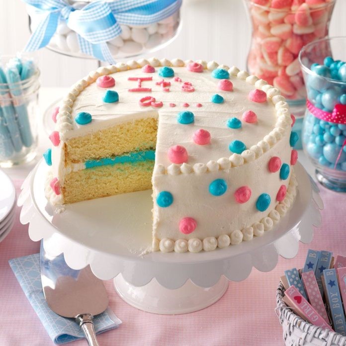 Virtual Gender Reveal Party Cake