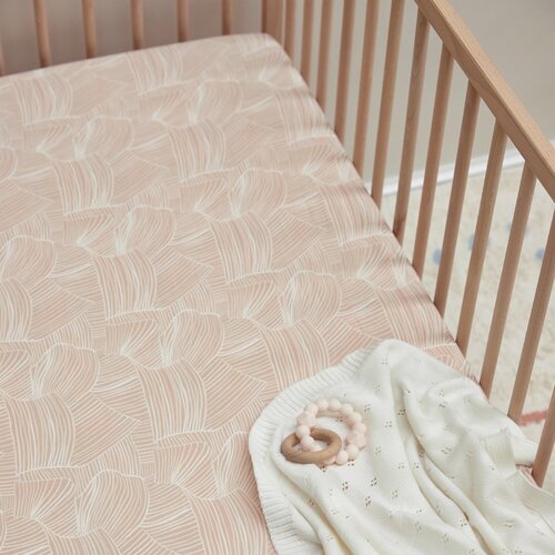 Mulberry Threads Co Organic Bamboo Jersey Cot Sheet Rose Connected