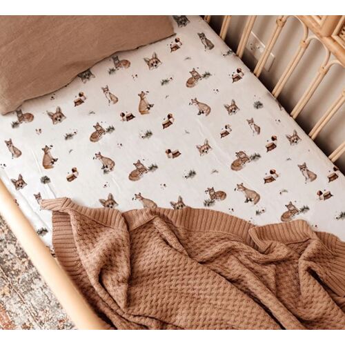 Snuggle Hunny Kids Fitted Cot Sheet Fox