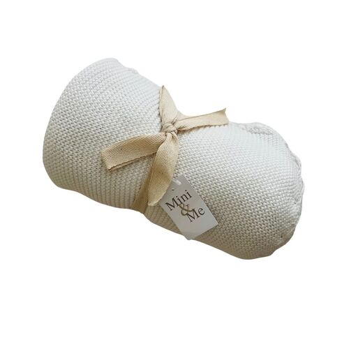 Mini & Me Shell Baby Blanket White