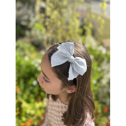 Mini & Me Fable Bow Headband Sky