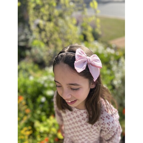 Mini & Me Fable Bow Headband Pink