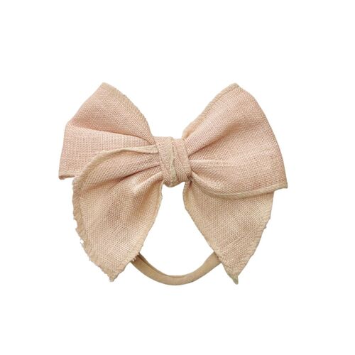 Mini & Me Fable Bow Headband Peach