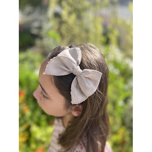 Mini & Me Fable Bow Headband Taupe