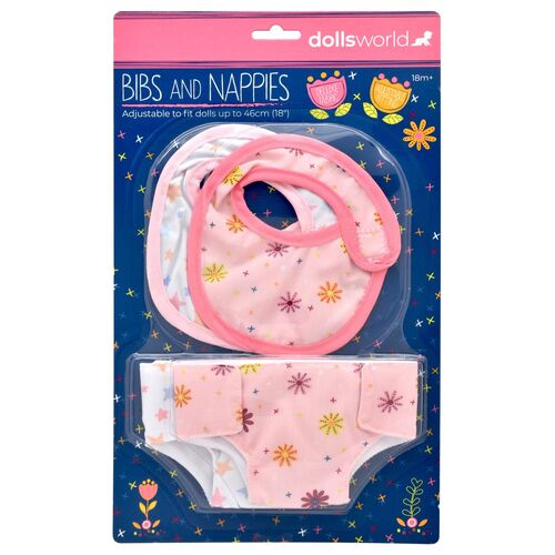 Dolls World Bibs & Nappies