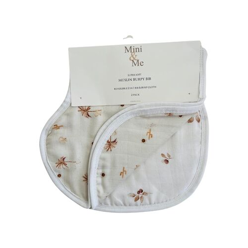 Mini & Me Burp Bib Desert Palms & Fall