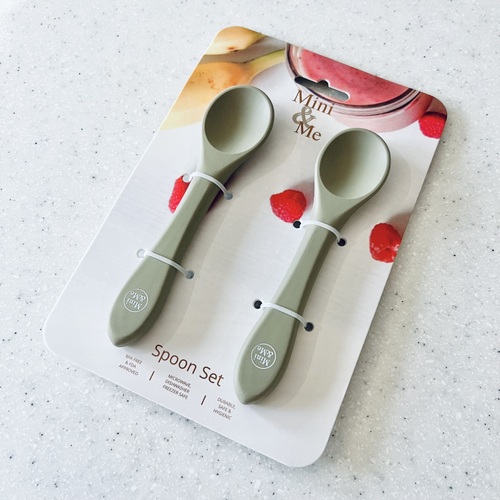 Mini & Me Spoon Set Olive