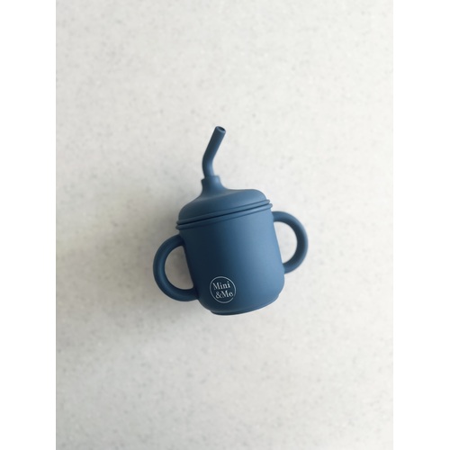 Mini & Me Transitional Straw Sippy Cup Blueberry
