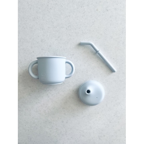 Mini & Me Transitional Straw Sippy Cup Ice Blue
