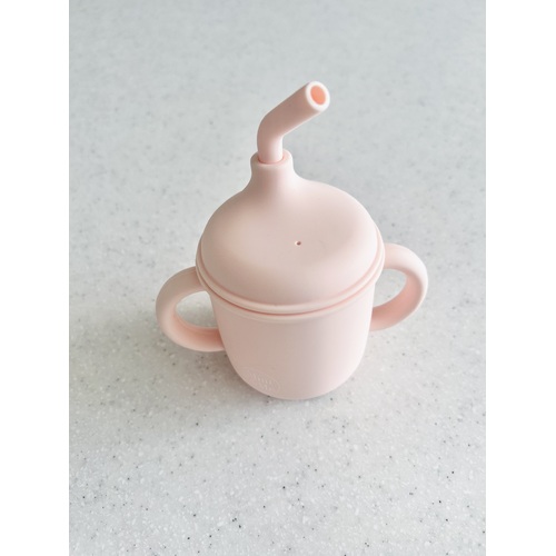 Mini & Me Transitional Straw Sippy Cup Marshmallow