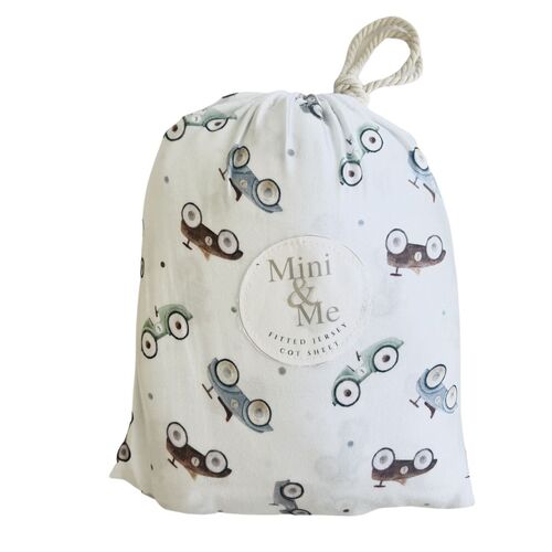 Mini & Me Fitted Cot Sheet Cars