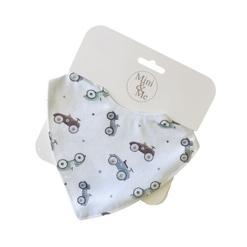 Mini & Me Waterproof Dribble Bib Cars