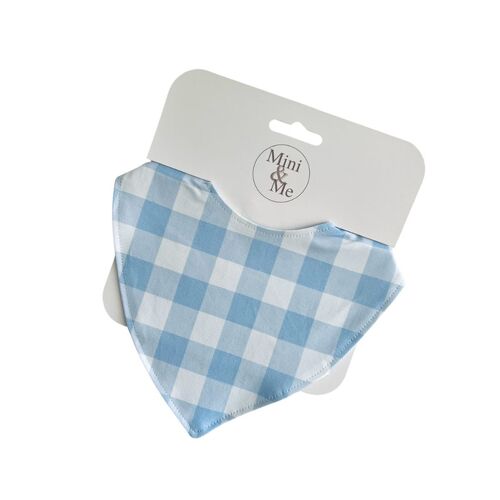 Mini & Me Waterproof Dribble Bib Blue Gingham