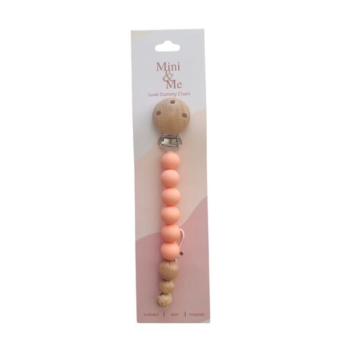 Mini & Me Luxe Dummy Chain Peach