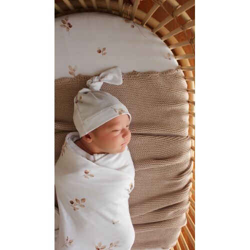 Mini & Me Organic Jersey Baby Wrap Set Fall