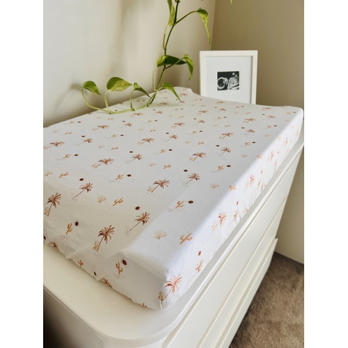 Mini & Me Bassinet Sheet Desert Palms