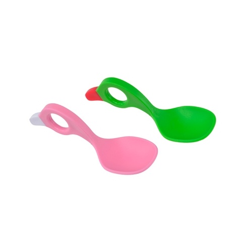 I Can Spoon Green/Pink spoon (Amazon parrot/Flamingo)