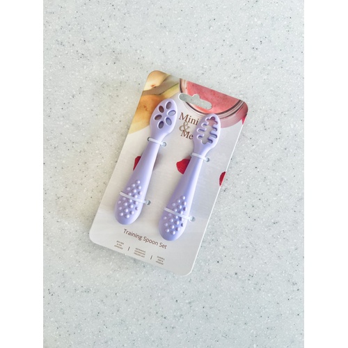 Mini & Me Training Spoon Set Lilac