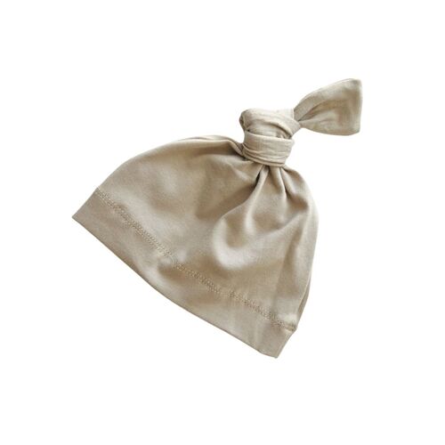 Mini & Me Knotted Beanie Nude - Clearance