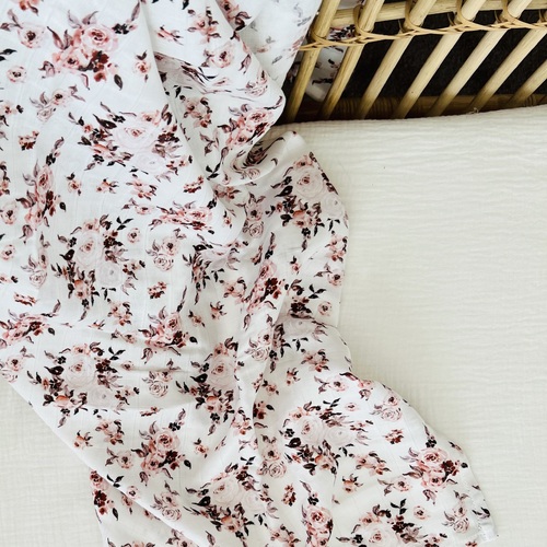 Mini & Me Bamboo Muslin Wrap Addison - Clearance