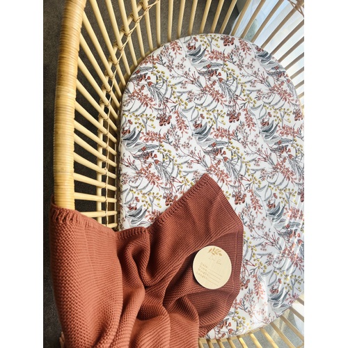 Mini & Me Bassinet Sheet Native Garden - Clearance