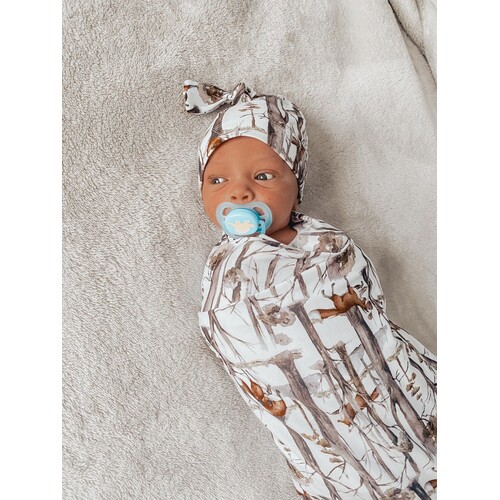 Mini & Me Organic Jersey Baby Wrap Set Fox Hunt - Clearance