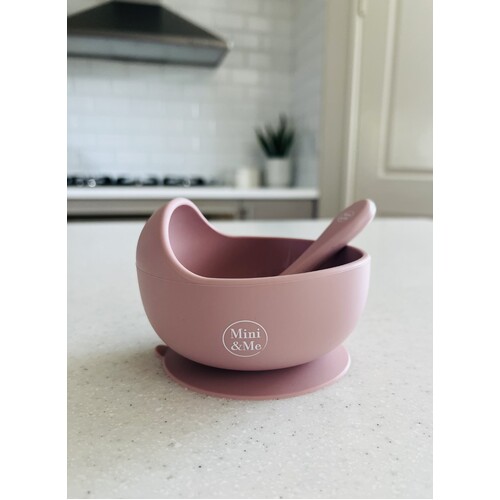 Mini & Me Wave Bowl & Spoon Cherry