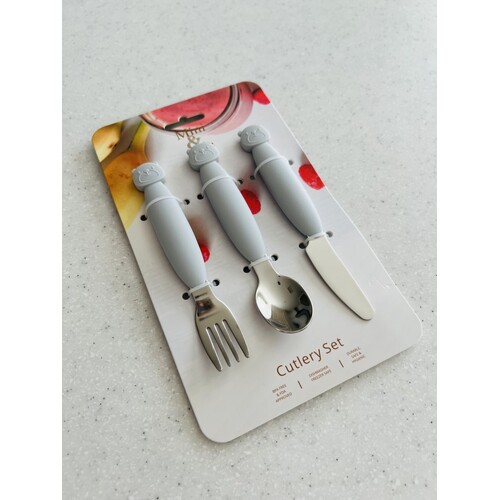 Mini & Me Metal Cutlery Set Porcini