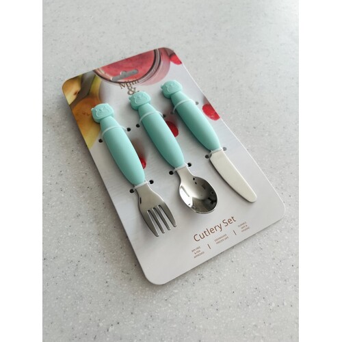 Mini & Me Metal  Cutlery Set Spearmint