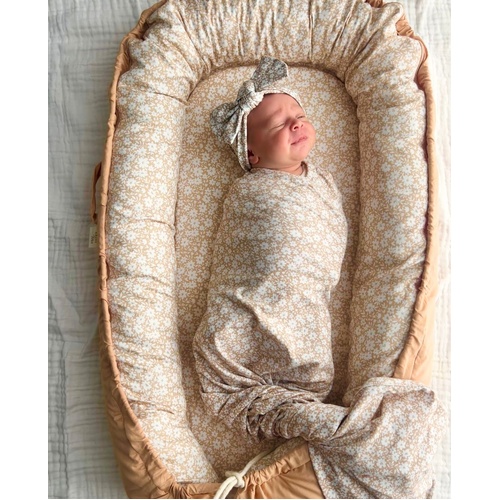 Mini & Me Organic Jersey Baby Wrap Set Bethany
