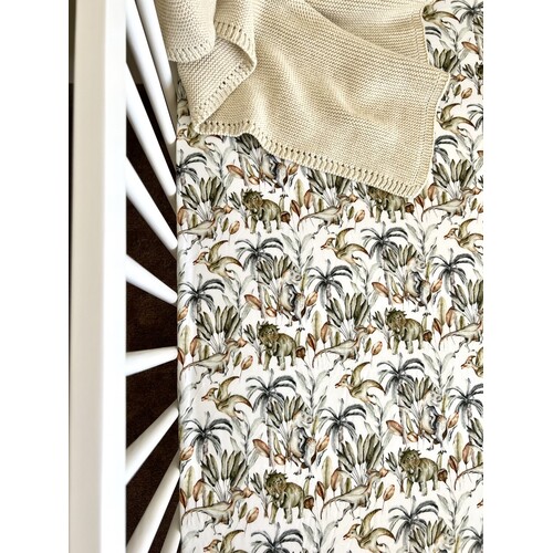 Mini & Me Fitted Cot Sheet Jurassic
