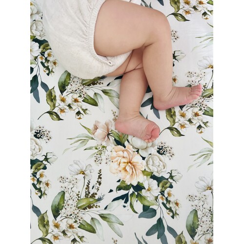 Mini & Me Fitted Cot Sheet Ivy - Clearance