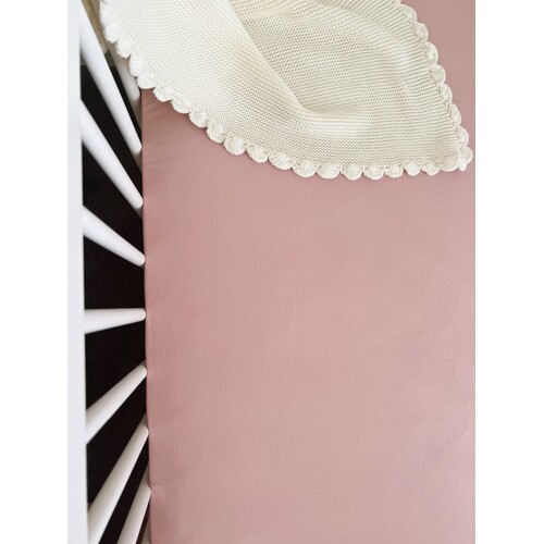 Mini & Me Fitted Cot Sheet Blush