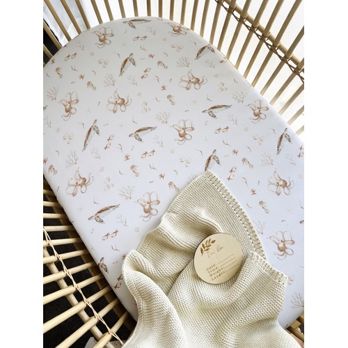 Mini & Me Bassinet Sheet Oceania - Clearance