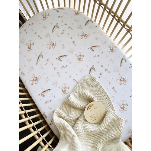 Mini & Me Bassinet Sheet Oceania