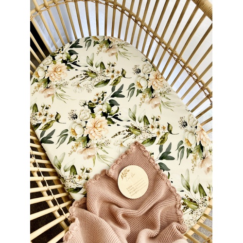 Mini & Me Bassinet Sheet Ivy - Clearance