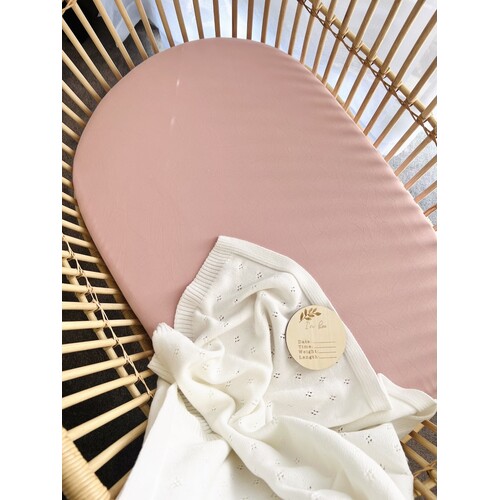 Mini & Me Bassinet Sheet Blush