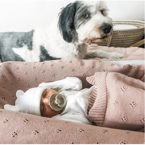 Mini & Me Heirloom Baby Blanket Blush
