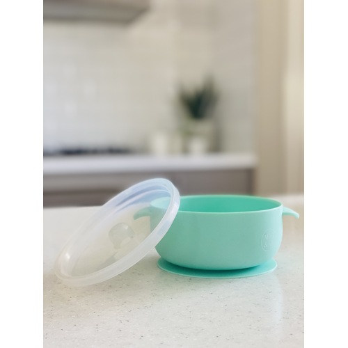 Mini & Me Round Bowl with Lid Spearmint