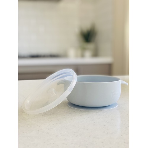 Mini & Me Round Bowl with Lid Ice Blue