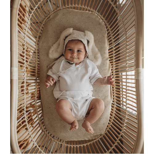 Mini & Me Heirloom Baby Blanket Natural Melange