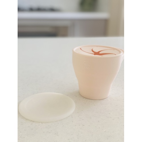 Mini & Me Snack Cup Collapsible with Lid Marshmallow