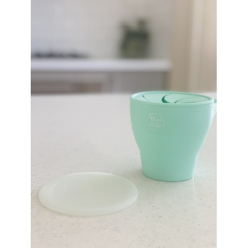 Mini & Me Snack Cup Collapsible with Lid Spearmint