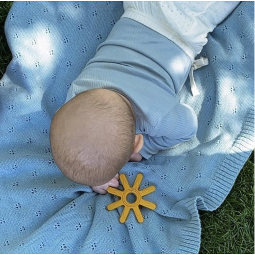 Mini & Me Heirloom Baby Blanket Island Blue