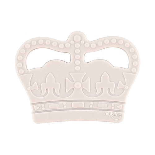 Nibbling Crown Silicone Teething Toy – Grey