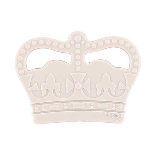 Nibbling Crown Silicone Teething Toy – Grey